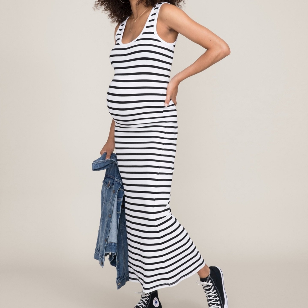 Hatch maternity long tank dress